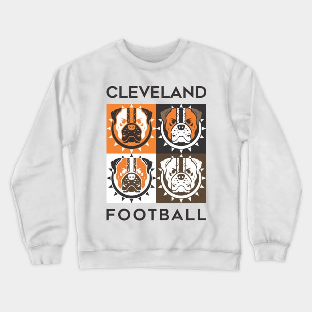 Cleveland Football Crewneck Sweatshirt by Public Domain Comics